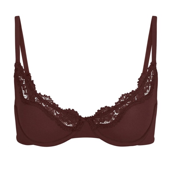 SKIMS NWT Fits Everybody Lace Underwire Bra - Cocoa - Picture 4 of 4